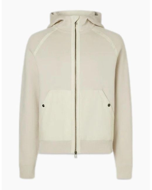 Belstaff White View Hooded Full Zip Birch for men