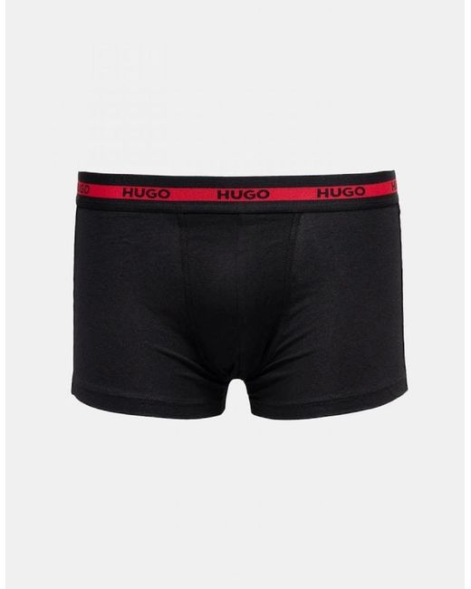 Boss Blue Hugo Planet 3-Pack Stretch-Cotton Logo Waistband Trunks for men