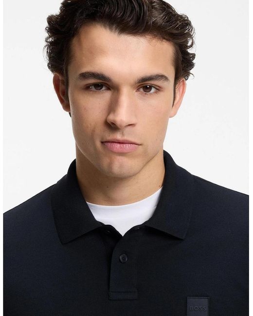 Boss Blue Sleeve Polo Shirt for men