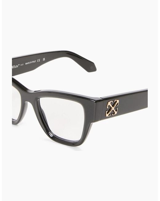 Off-White c/o Virgil Abloh Black Style 8D Rectangle Full Rim Sunglasses for men