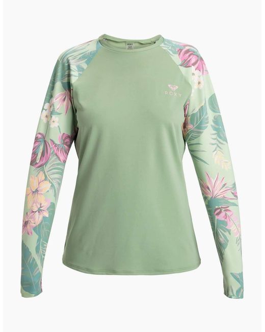 Roxy Green Into The Sun Long Sleeve Rash Vest