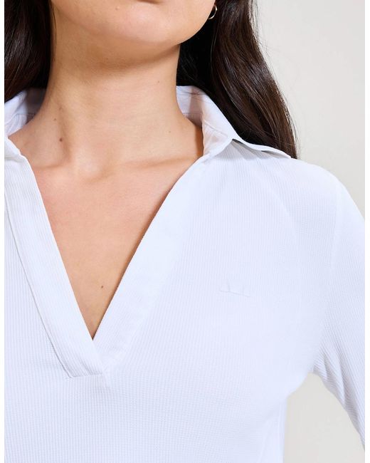 Ellesse White Jeorg Ls Fitted Polo Shirt