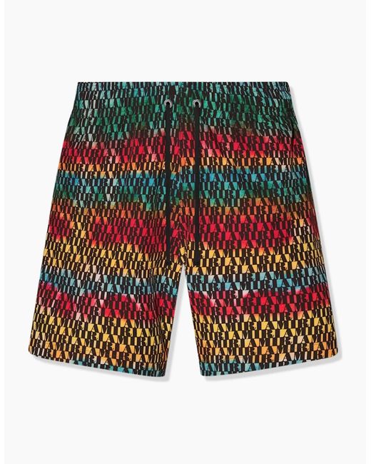 Amiri Red All Over Swim Shorts Multi for men