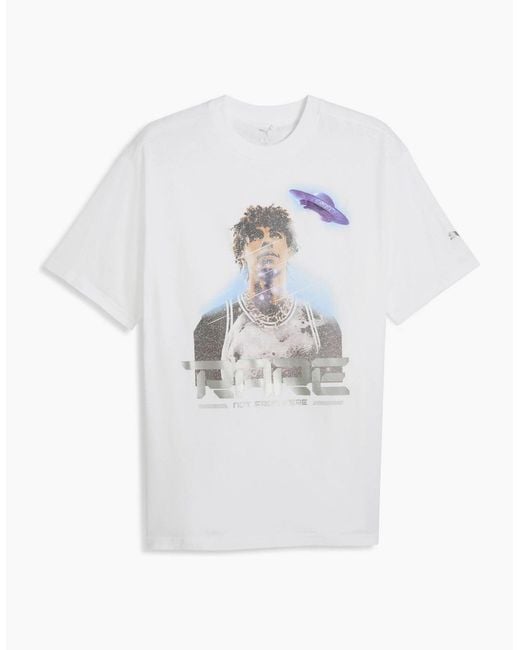 PUMA White Regular Fit T-Shirt for men