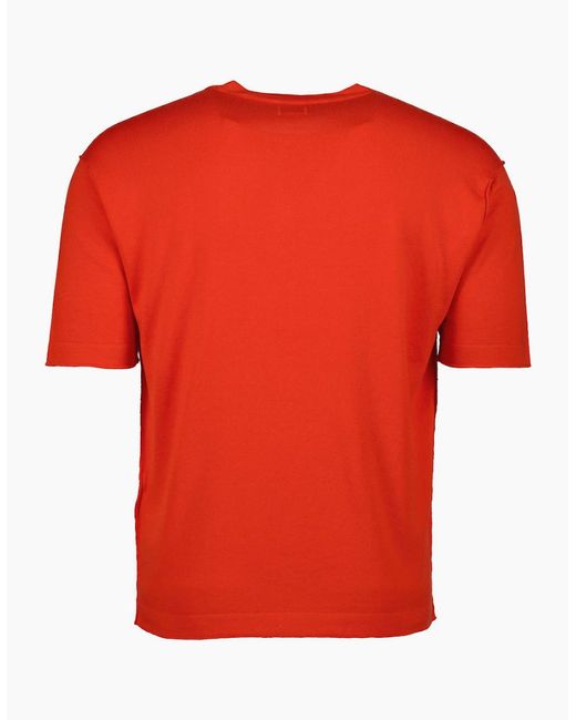 C P Company Red Sea Island Knitted T-Shirt for men