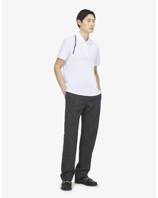 McQueen White Harness Polo Shirt for men