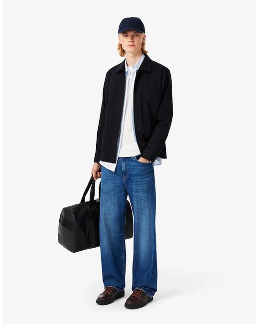 Lacoste Black Cotton Overshirt Jacket for men
