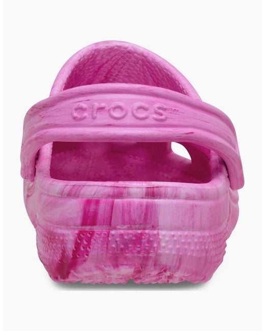 CROCSTM Pink Classic Marbled Clogs