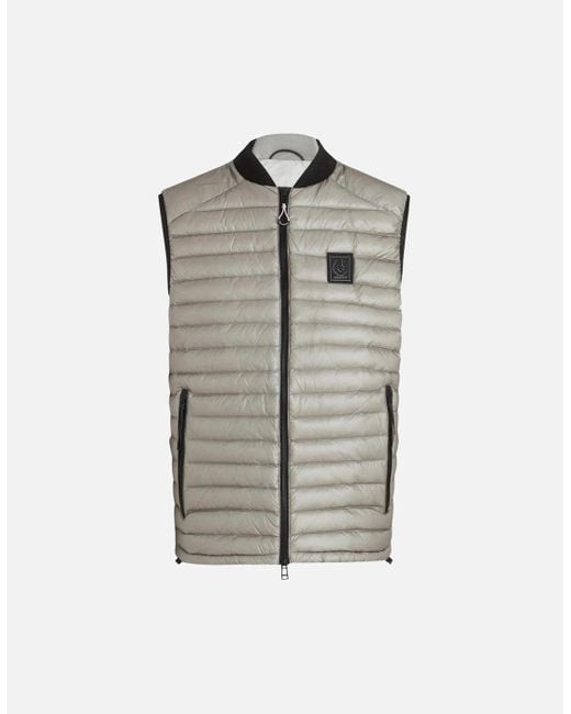 Belstaff Airframe Shiny Gilet Down Filled Jacket in Grey for Men