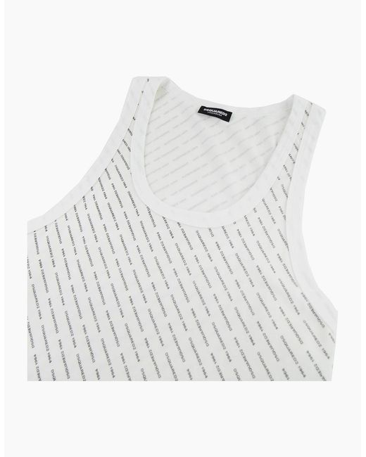 DSquared² White Mini Logo Tank Top for men