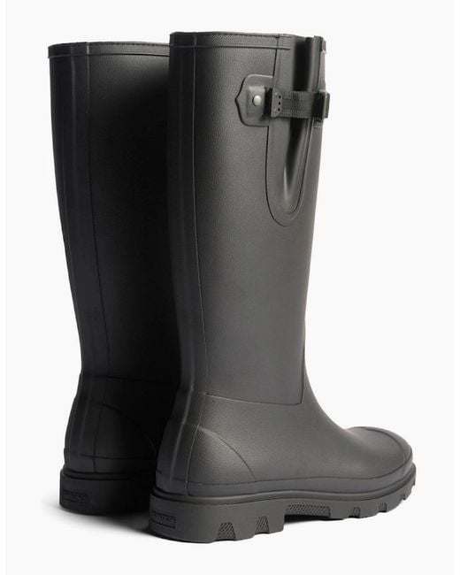 Hunter Black Field Downpour Adjustable Wellingtons for men
