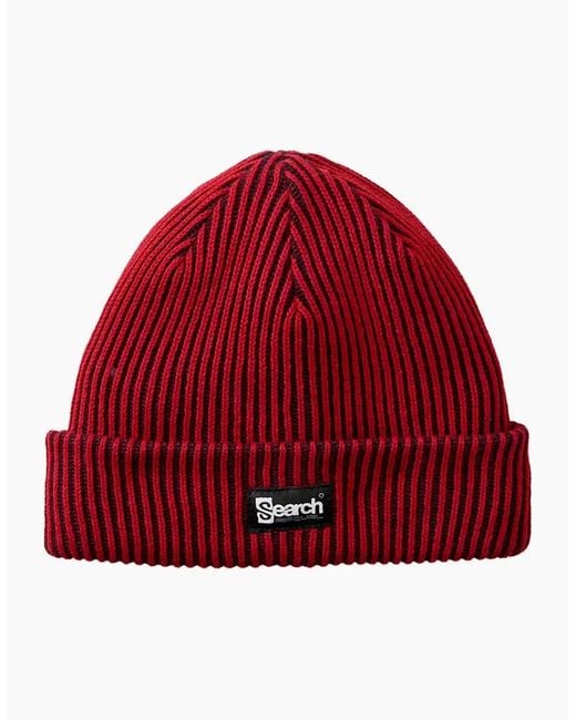 Rip Curl Red Rip Curl Search Chunky Beanie for men