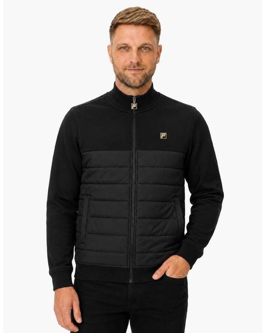 Fila Black Oroza Padded Layer Jacket for men