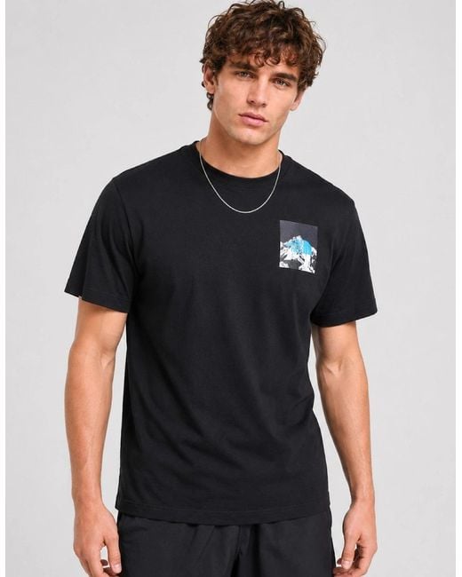 The North Face Black Energy Graphic Mountain Logo T-Shirt for men