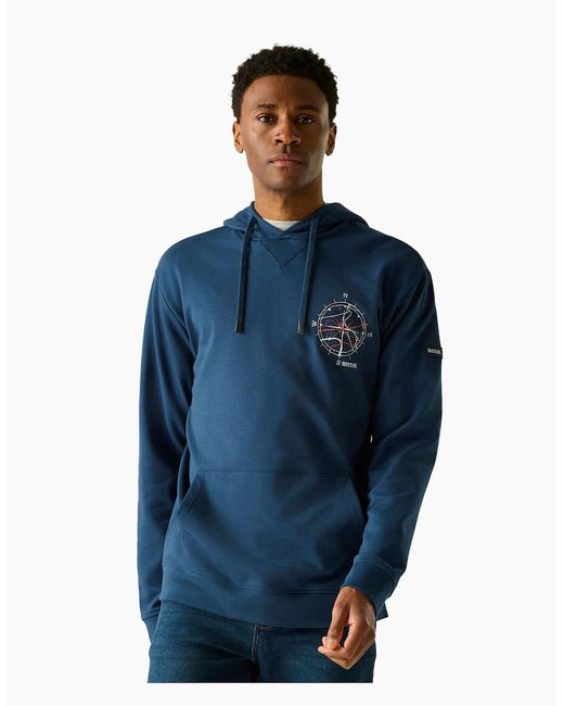 Regatta Blue Cline Compass Hoodie for men