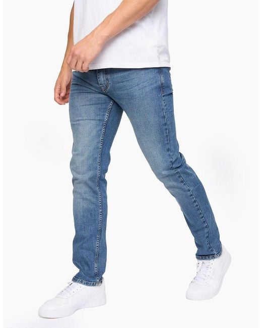 Bewley & Ritch Blue Bewley & Ritch Abingdon Slim Fit Jeans Mid Wash for men