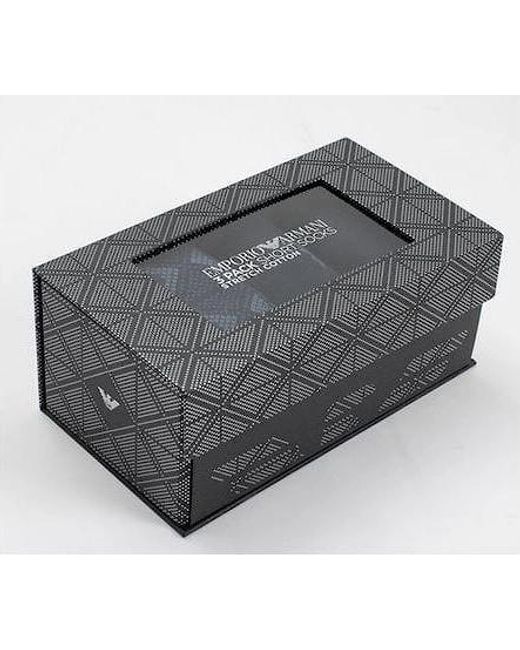 Emporio Armani Blue 3 Pack Socks for men