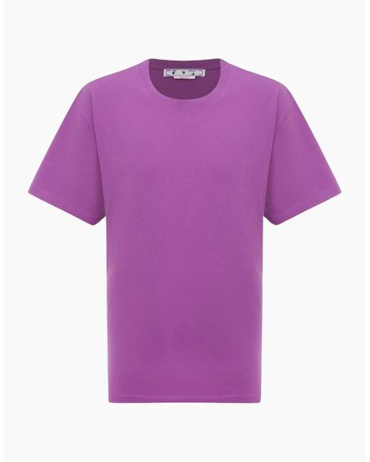 Off-White c/o Virgil Abloh Purple Off Diag Oversized T Shirt for men