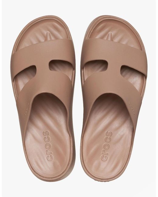 CROCSTM Natural Getaway Platform Sliders Latte