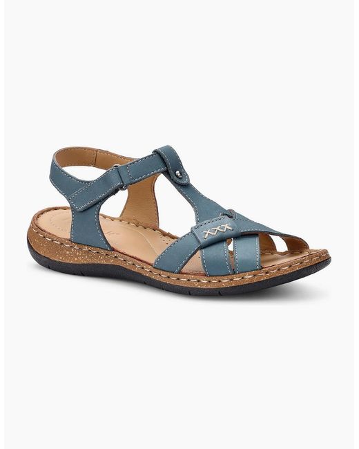Hotter Blue Reya Wide Fit Sandals