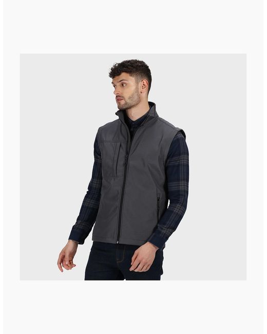 Regatta Gray Professional Softshell 3 Layer Body Warmer for men