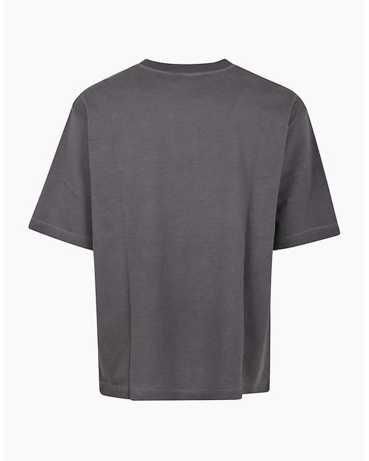 DSquared² Gray Best Fade Loose Fit Cartoon Logo T-Shirt Charcoal for men