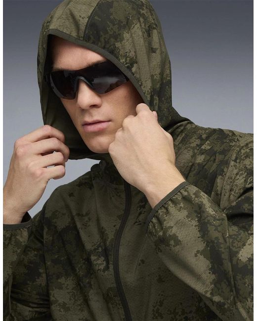 PUMA Green Monay Hooded Short Puffer Jacket for men
