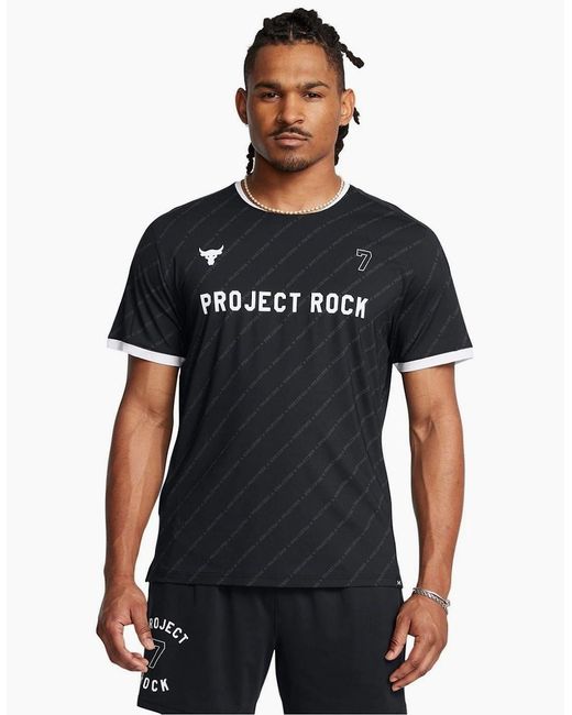 Under Armour Black Regular Fit Crew Neck Rugby T-Shirt for men