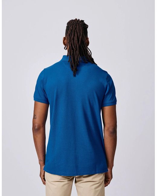 aubi Blue Oliver Pique Polo for men