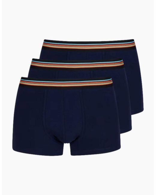 Paul Smith Blue 3 Pack Trunks 47 for men