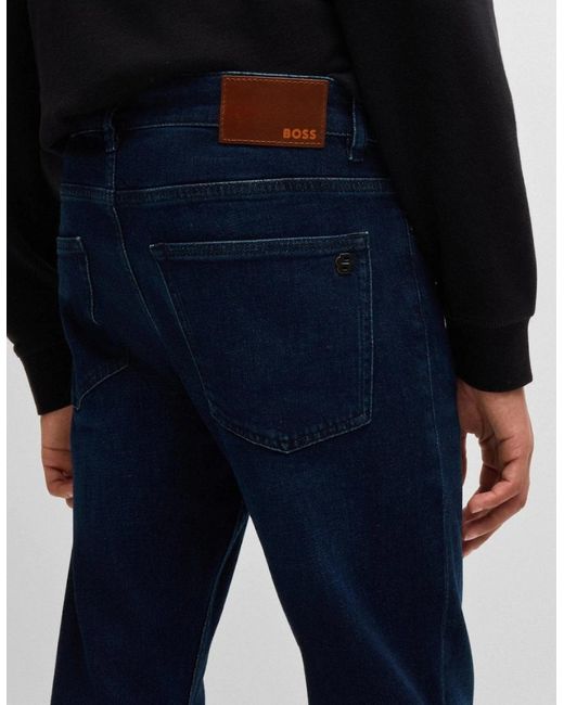 Boss Blue Boss Delaware Bo Slim Fit Comfort-Stretch Jeans for men