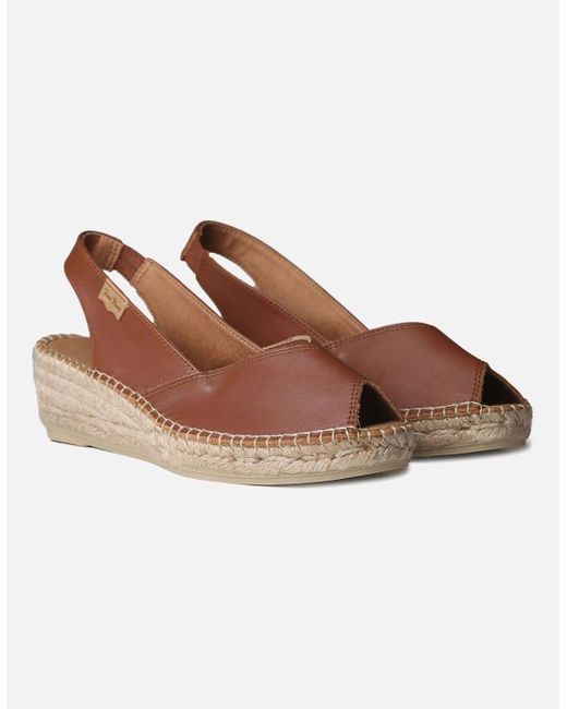 Toni Pons Brown Bernia Wedge Heel Espadrilles Sandals