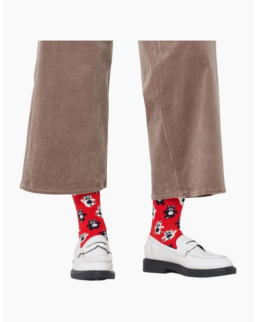 Happy Socks Red Teddy Bear Socks