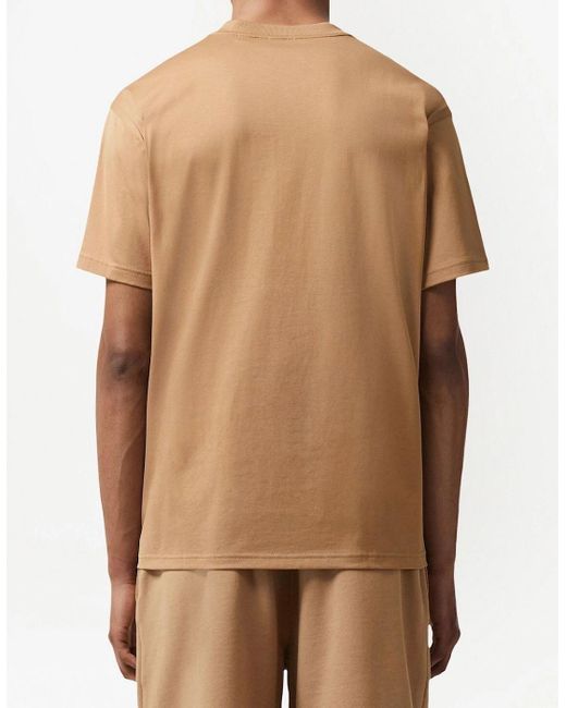 Burberry Natural Harriston Logo Print T-Shirt Camel for men