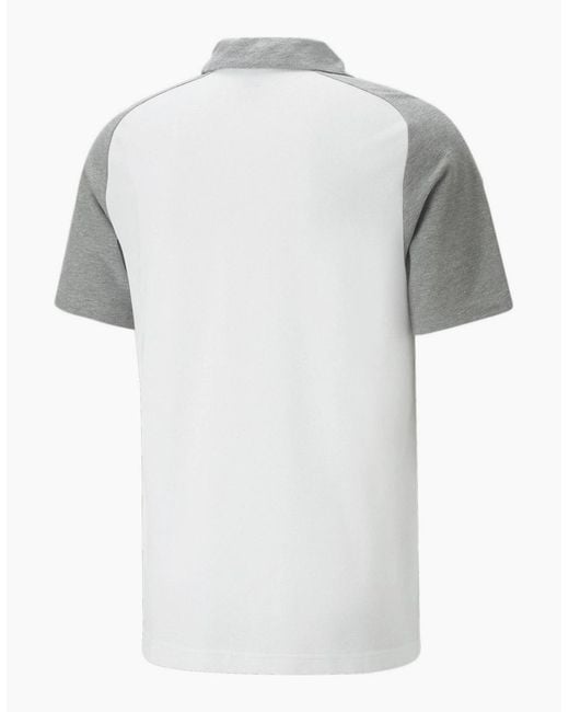 PUMA White Teamcup Casuals Polo Shirt for men