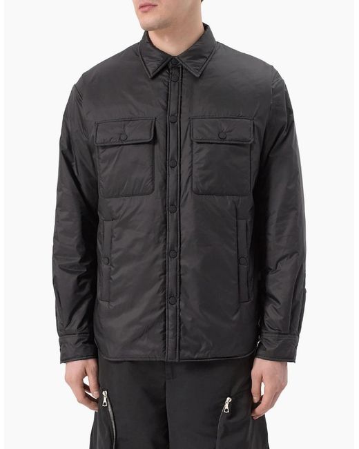 DSquared² Black Light Puffer Shirt Jacket for men
