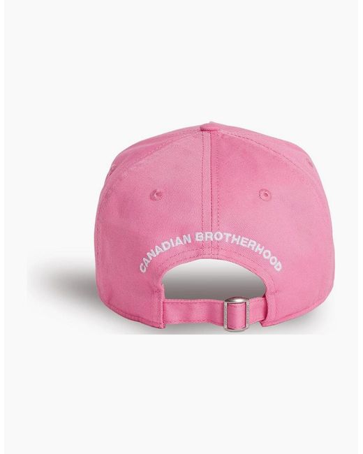 DSquared² Pink Mini Logo Baseball Cap for men