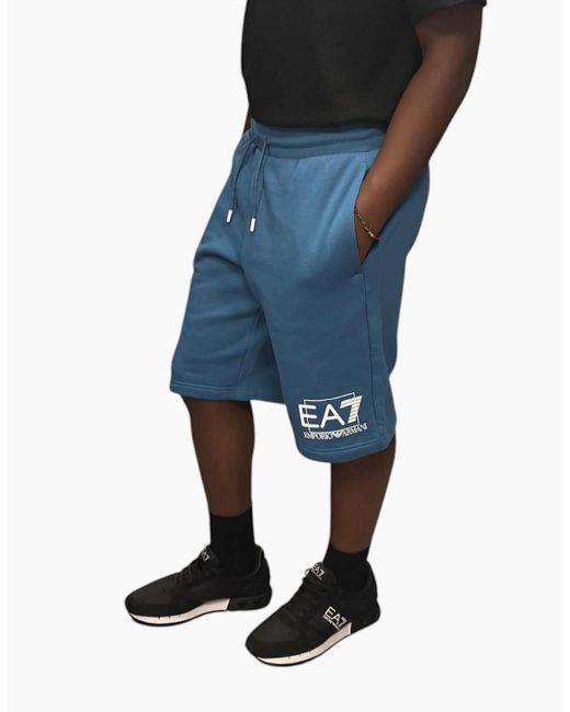 EA7 Blue Visibility Cotton Short for men