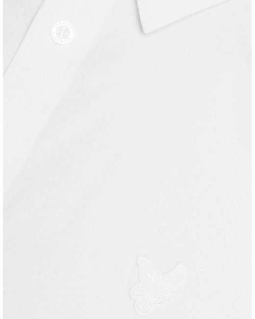 Lyle & Scott White Lyle & Scott Tonal Easy Care Poplin Shirt for men