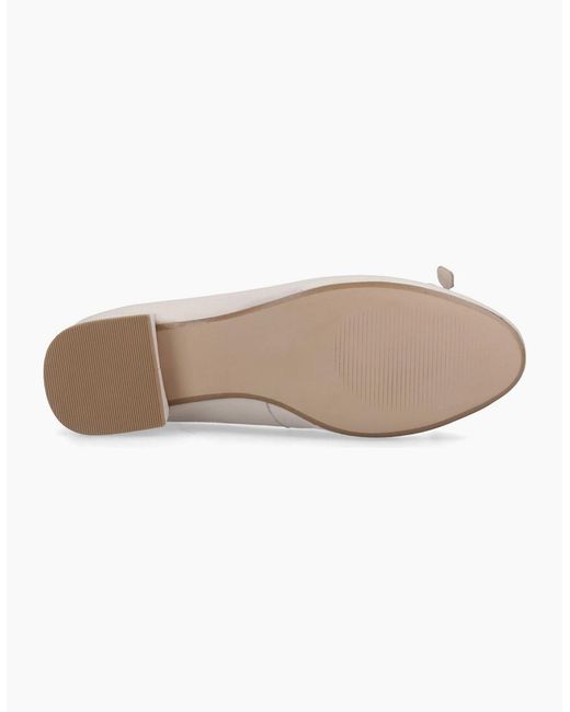 Hush Puppies White Silvia Low Heel Sandal Leather Ivory Sandals