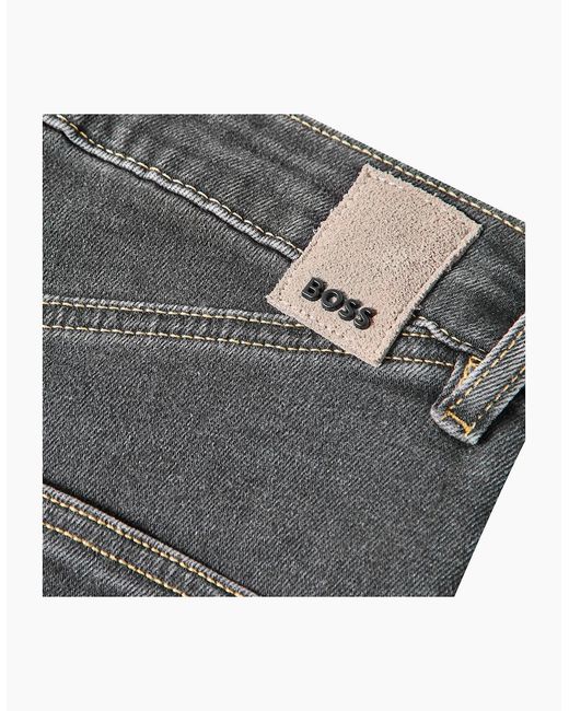 Boss Gray High Rise Slim Fit Five Pocket Jeans