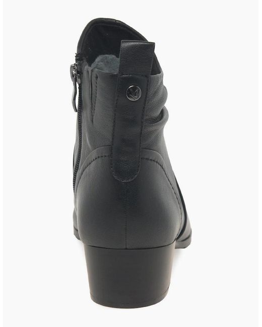 Caprice Black Fearne Ankle Boots