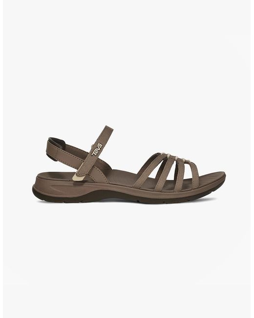 Teva Brown Tirratraveler Cross Strap Sandals Caribou
