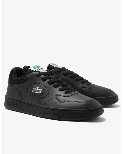 Lacoste Black Lineset Leather Trainers for men
