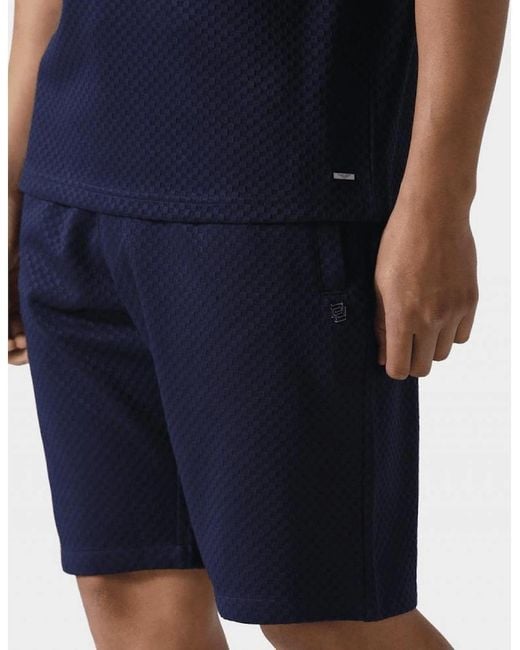 883 Police Blue Kimers Walmers Pixel Polo Shirt Set for men