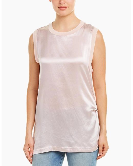 DIESEL Gray T Heika Dress T-Shirt Vest Round Neck Sleeveless Casual Tank Top