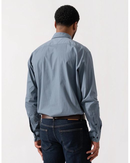 Boss Blue Hugo Ermo Slim-Fit Shirt for men