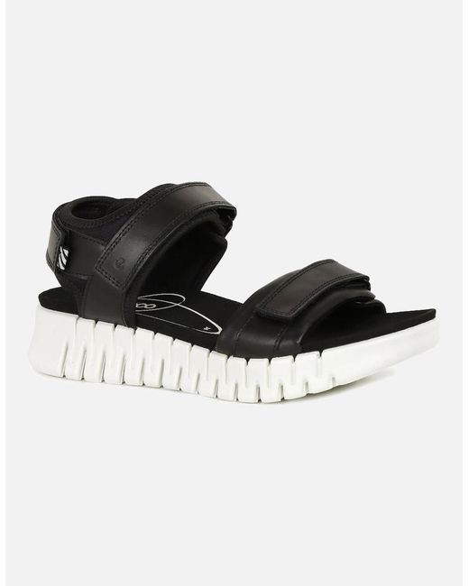 Ecco Black Gruuv Sol Sandals