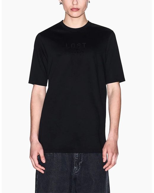 Armani Black Exchange T Shirts Regular Fit for men