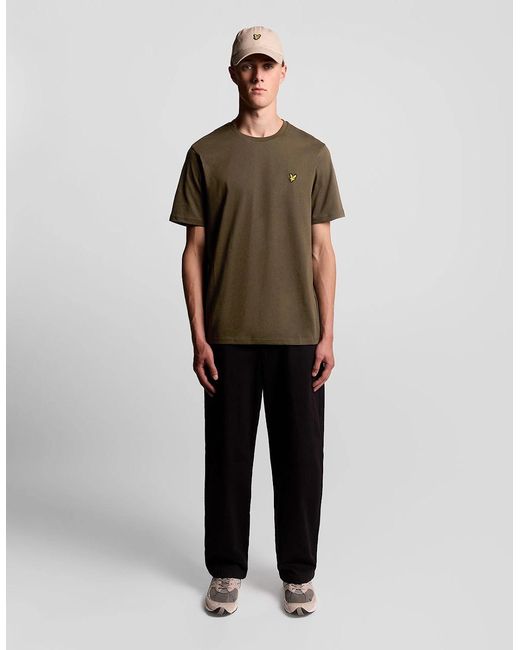 Lyle & Scott Green Cotton Crew Neck T-Shirt for men